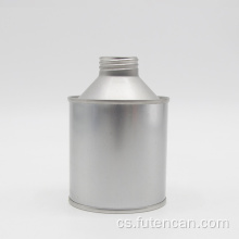 Prázdné kovové plechovky kulaté